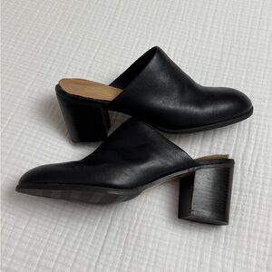 Vintage Y2K Westies Black Leather Slip On Mules Size 10 Classic Casual Retro Fun